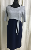 Strieborno-modré krátke šaty Lila - Moody Moda